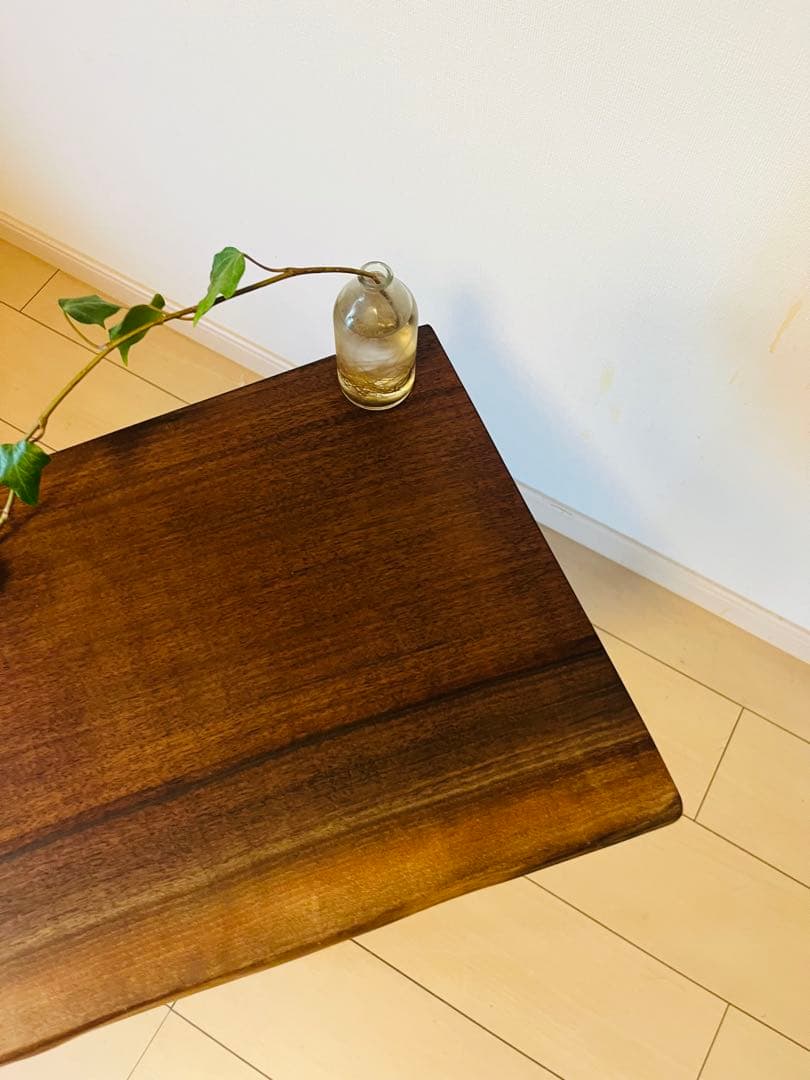 ブラックウォールナット　一枚板テーブル　ソファテーブル　サイドテーブル