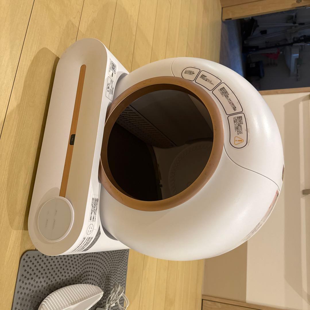 自動猫トイレ ホワイト 球体型　　説明書無し