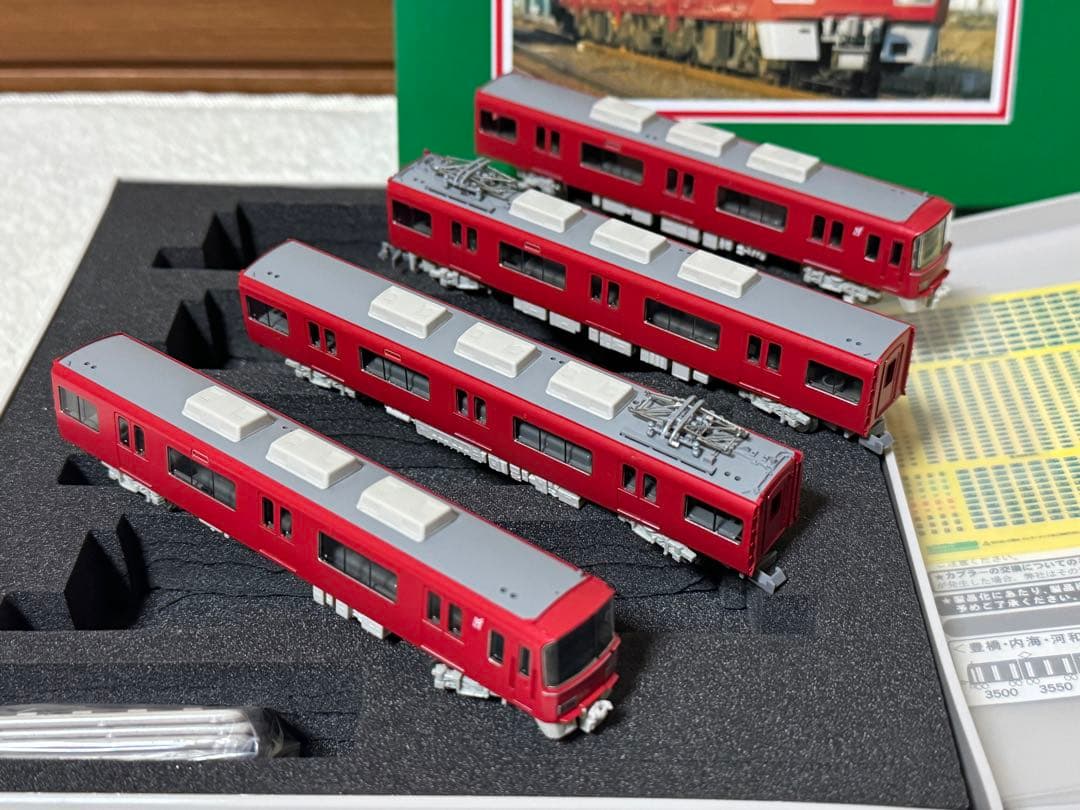 【未使用】GREEN MAX4074★名鉄3500系★４両編成セット（動力付き）