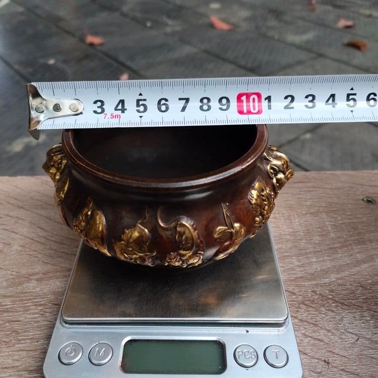 銅 細工 十二支香炉 茶道香炉 挿し香炉 仏堂香炉 装飾品 工芸品 置物