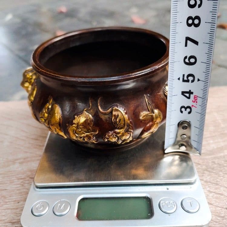 銅 細工 十二支香炉 茶道香炉 挿し香炉 仏堂香炉 装飾品 工芸品 置物
