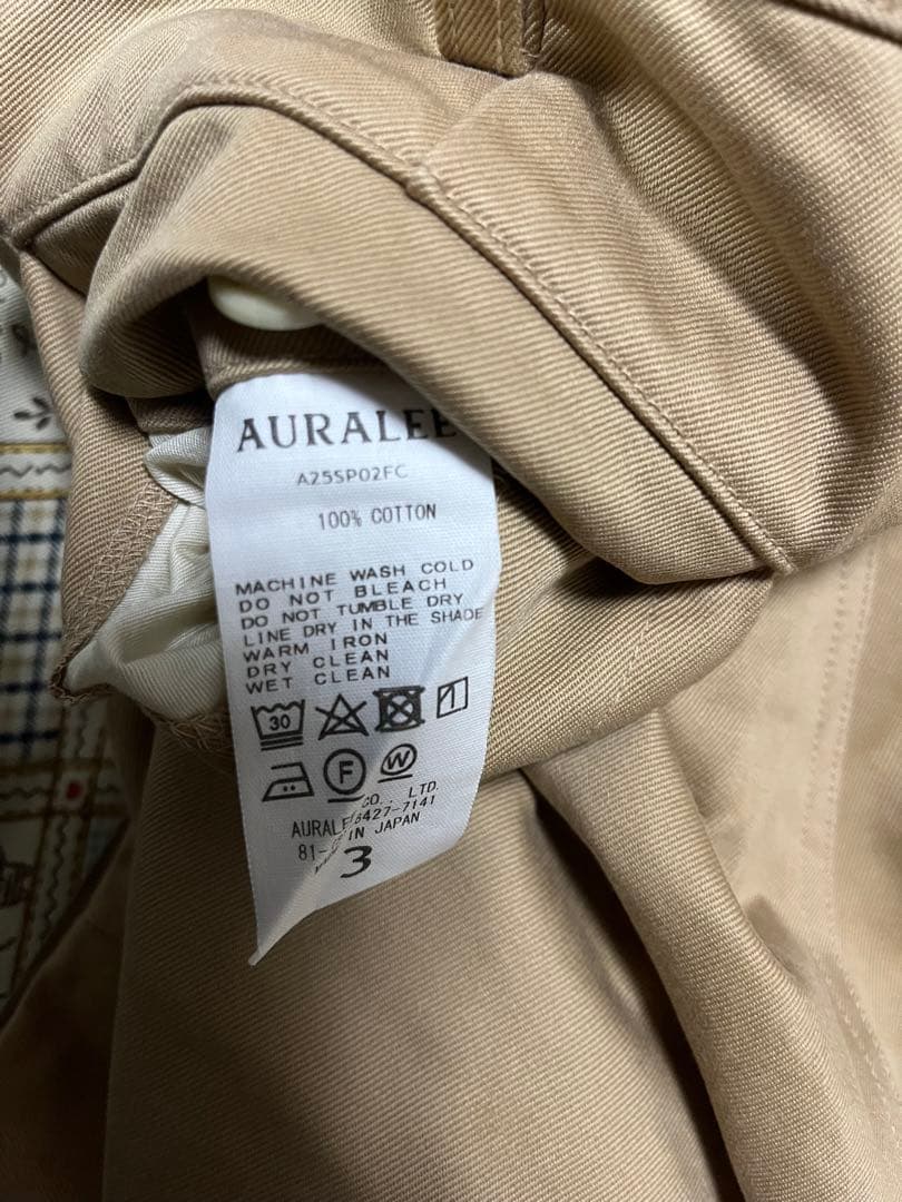auralee 25ss チノパン