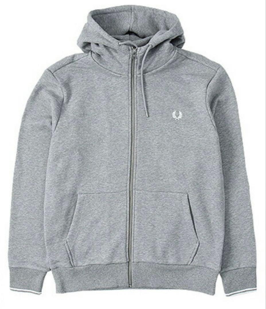 フレッドペリー コットン フルジップスゥエットパーカー　メンズS