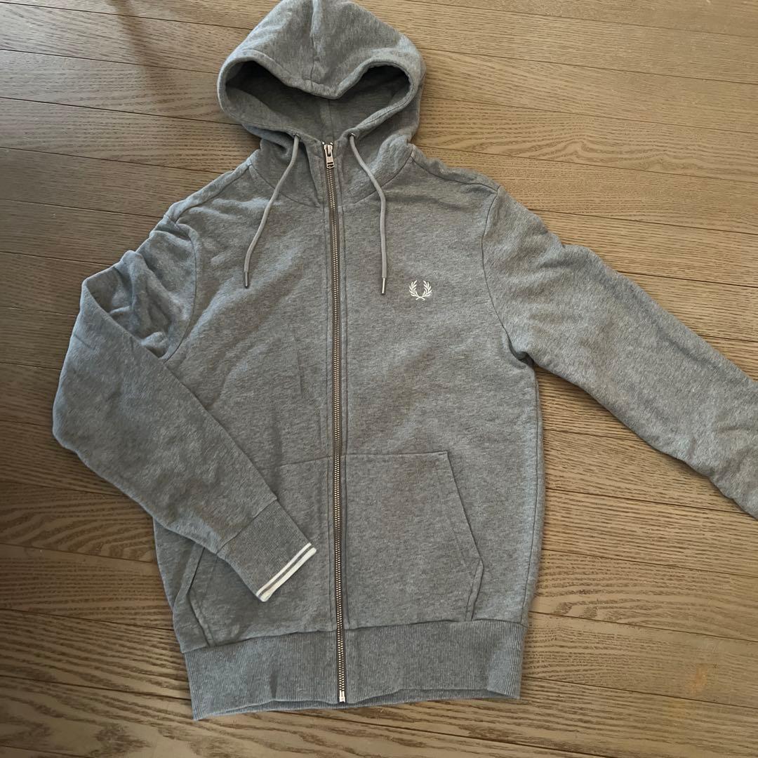 フレッドペリー コットン フルジップスゥエットパーカー　メンズS