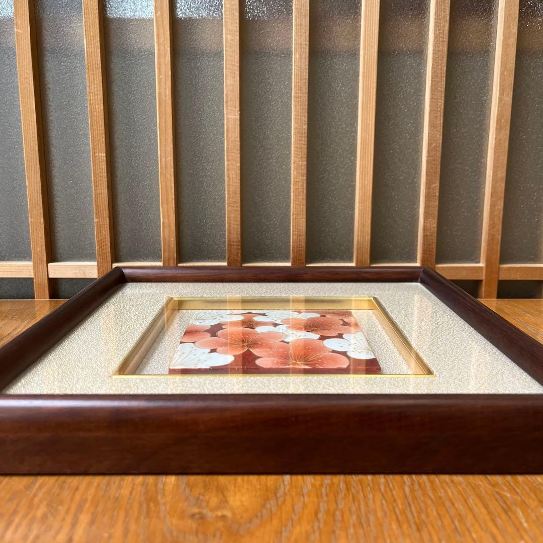 京焼　陶あん　桜の陶額