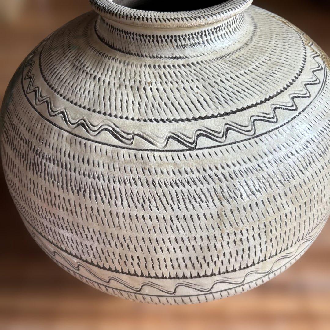 小鹿田焼　花器　壺　花瓶　アンティーク　民芸　民藝