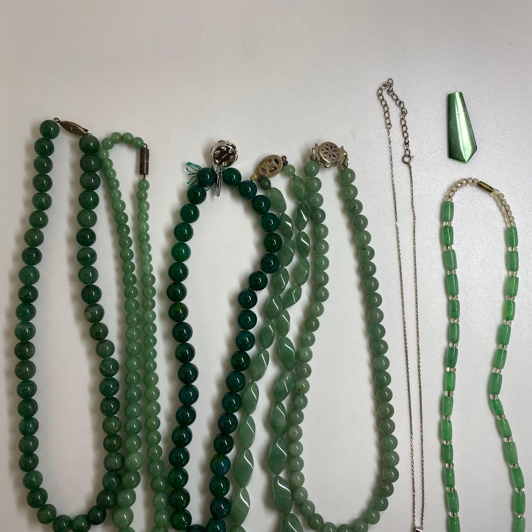 翡翠丸玉 ネックレス色々 302g 東キ7-1230ア㉟