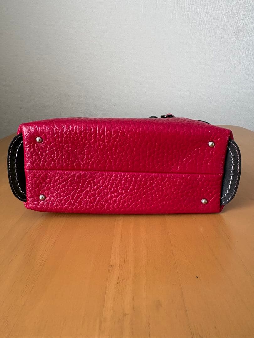 PELLE BORSA ペレボルサ 本革 ハンドバッグ 赤 美品 通勤 お出かけ