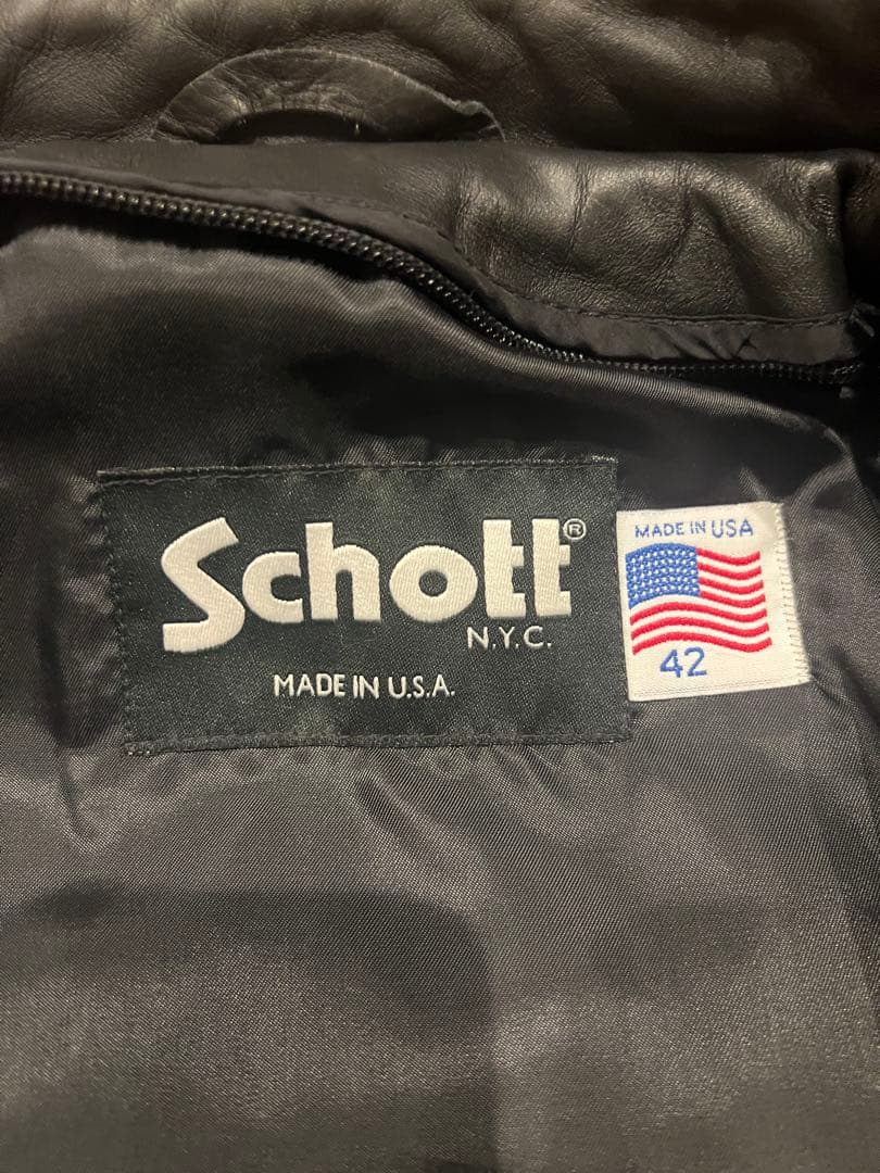 Schott USA LINE 641 ステアハイド シングルライダース
