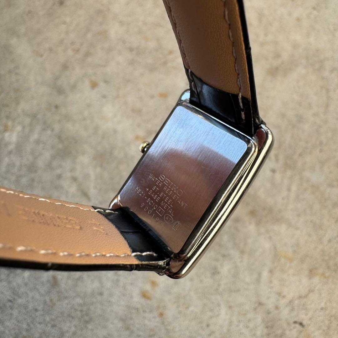 【新品電池】seikoレクタンギュラー スクエア ヴィンテージ tank 美品