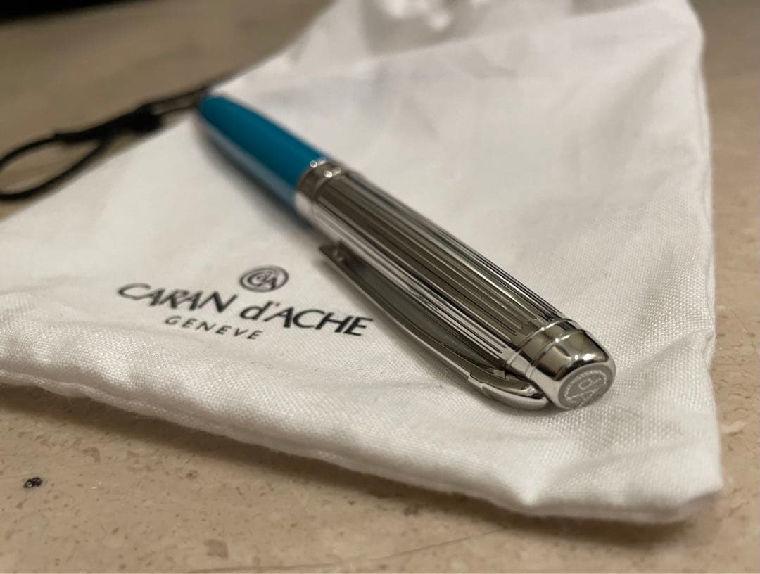 カランダッシュ ボールペン レマンコレクション ターコイズ　ペンケース付属