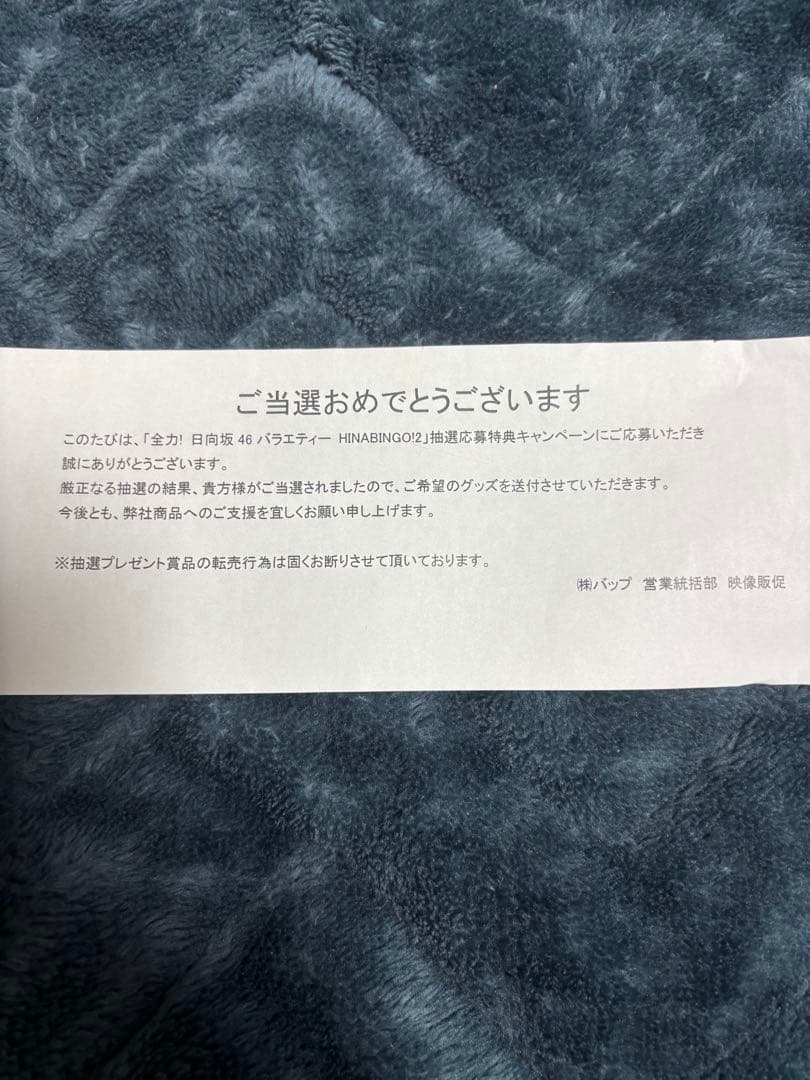 ジ*ー様 HINA BINGO! 2 メンバー直書サイン入りポスター