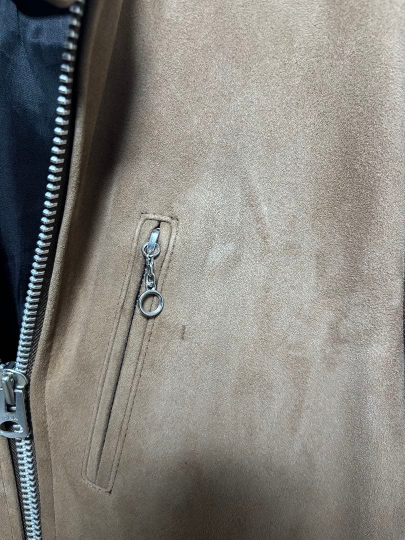 レトログレード スエードレザー シングルライダースジャケット 上野商会