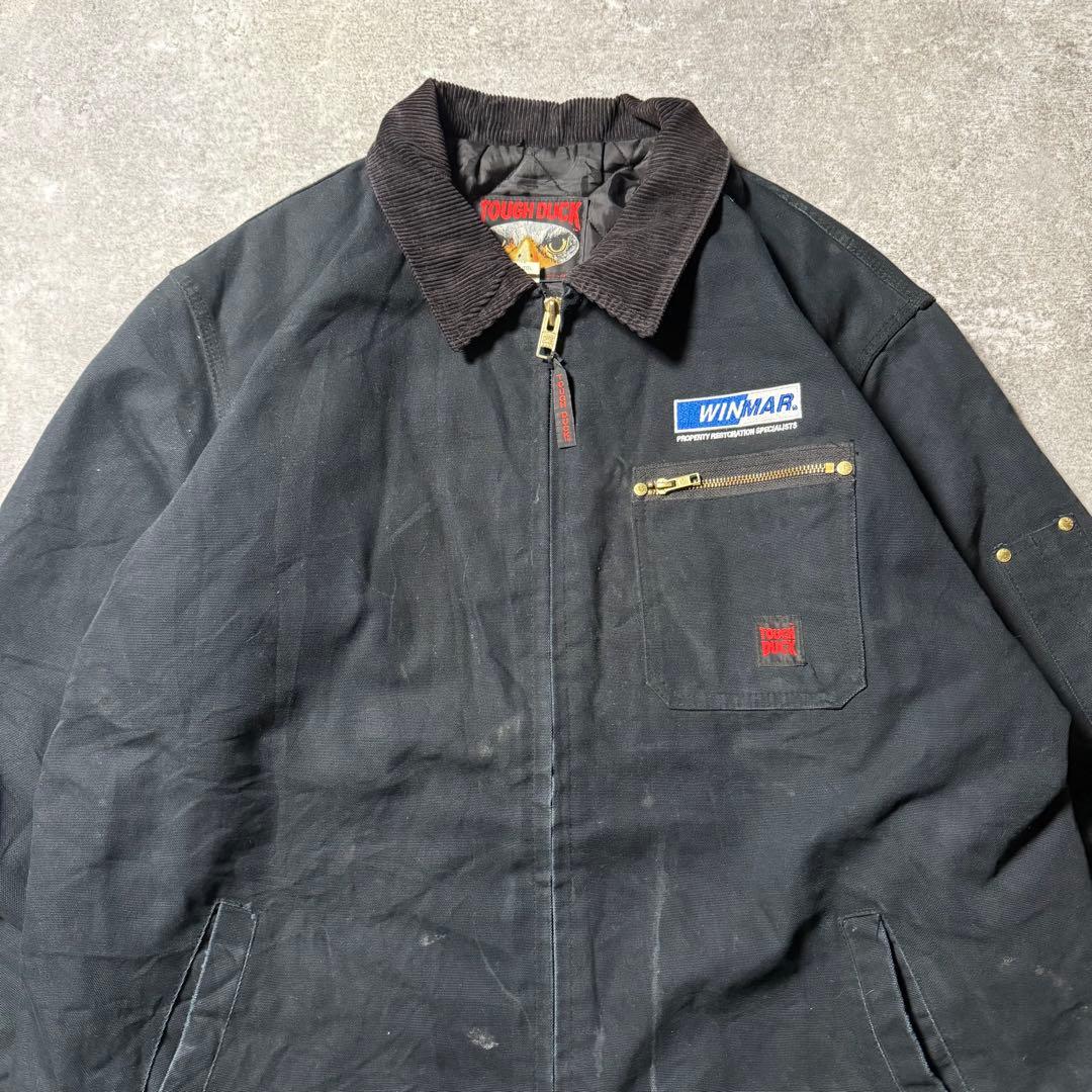TOUGH DUCK タフダック 襟コーズ ダックジャケット XL ブラック