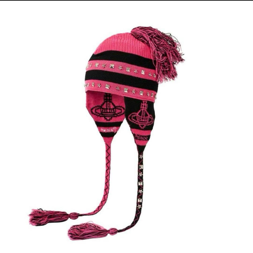 Palace×viviennewestwood スタッズ付き ニット帽