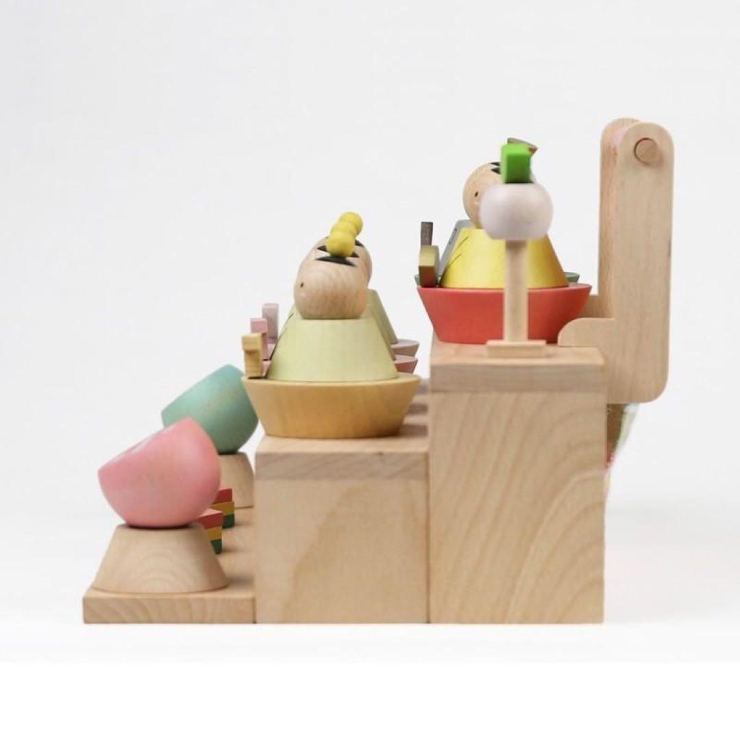 雛人形 コンパクト おしゃれ 木製 組み木 プーカのひな人形 座り雛 立ち雛