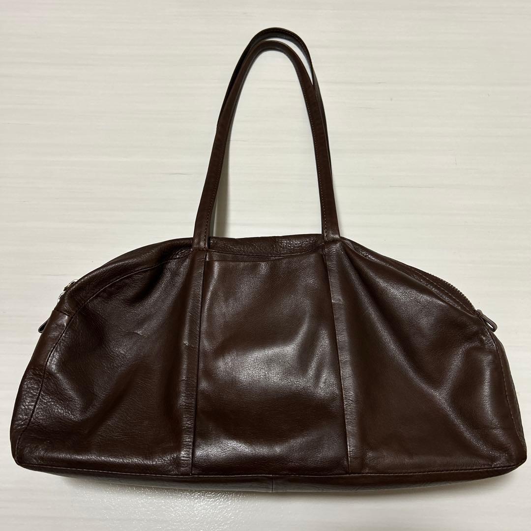 北欧、暮らしの道具店　一田憲子さんとつくった　ラウンドレザーバッグ　ブラウン