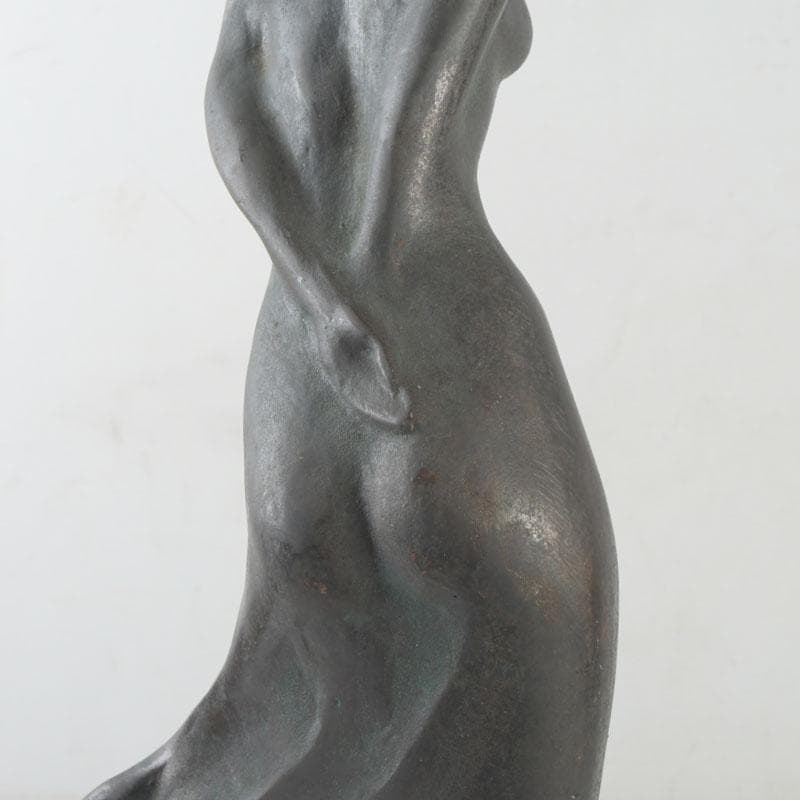 彫刻家　翁観二作　ブロンズ像　裸婦像　女性像　重さ約3kg　C　9790A