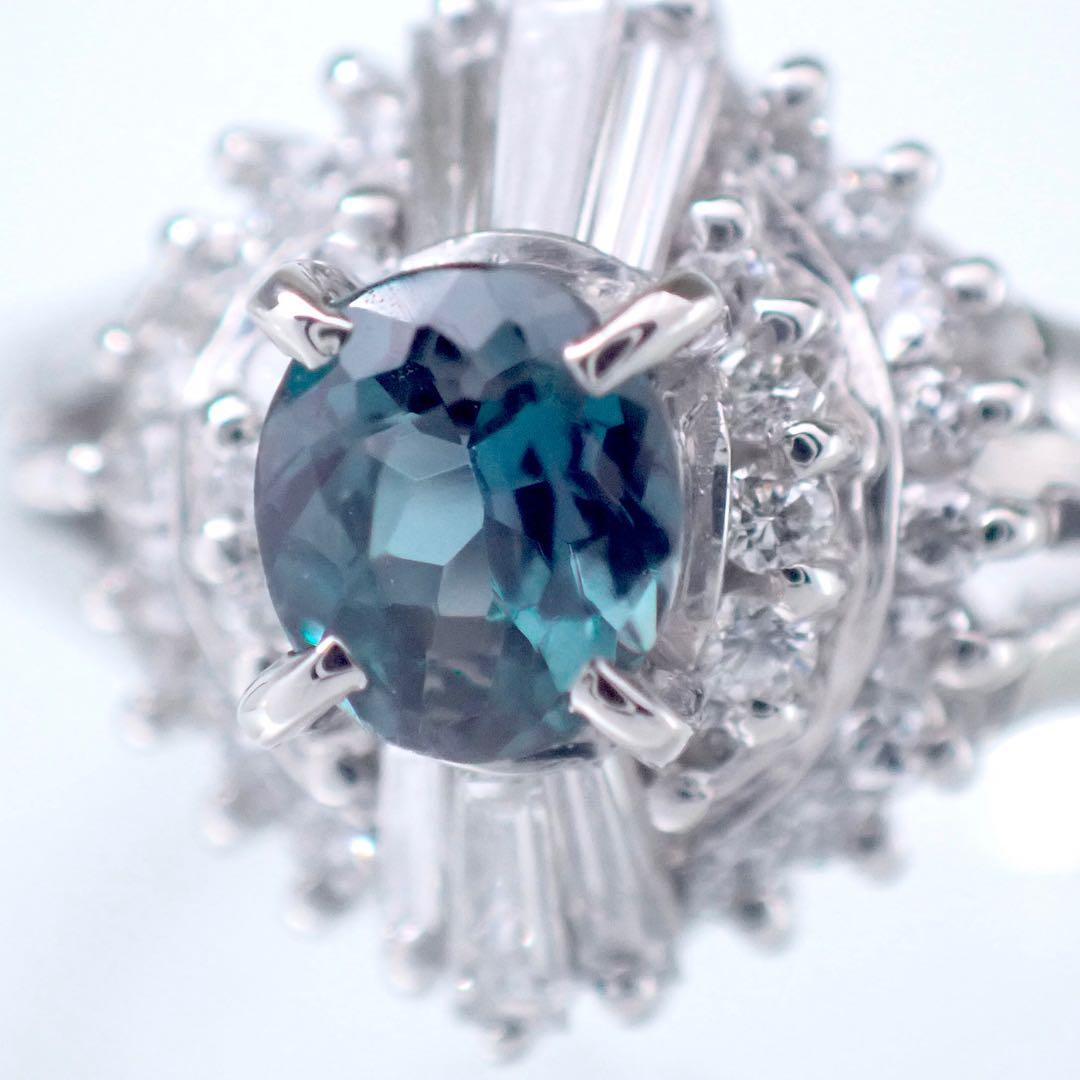 三越 極上アレキサンドライト0.31ct ダイヤ0.30ct Pt900 リング