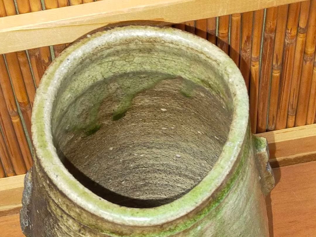 ♥古信楽　双耳　花瓶　信楽　古陶　骨董　古玩