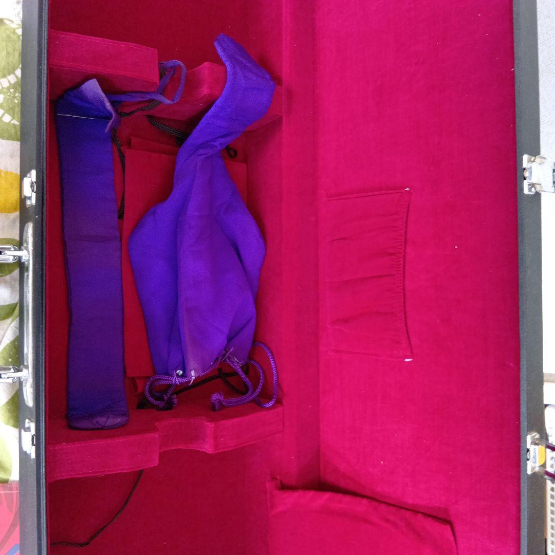 義太夫三味線　太棹　文楽　竹本　本体 白/赤 3弦 バチ付き　豊竹