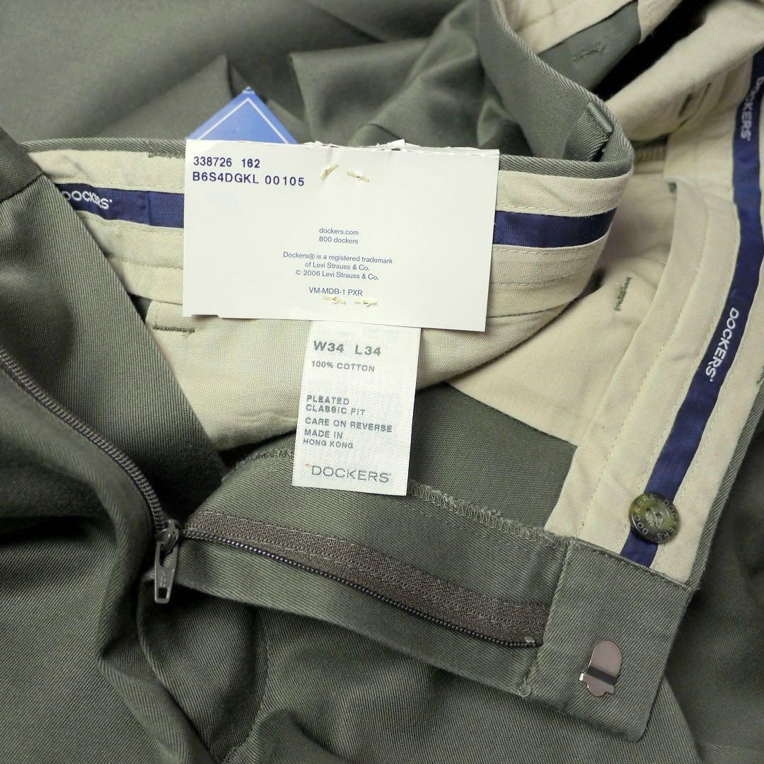 デッド00sビンテージ リーバイス ドッカーズ ツータック チノパンW34パンツ