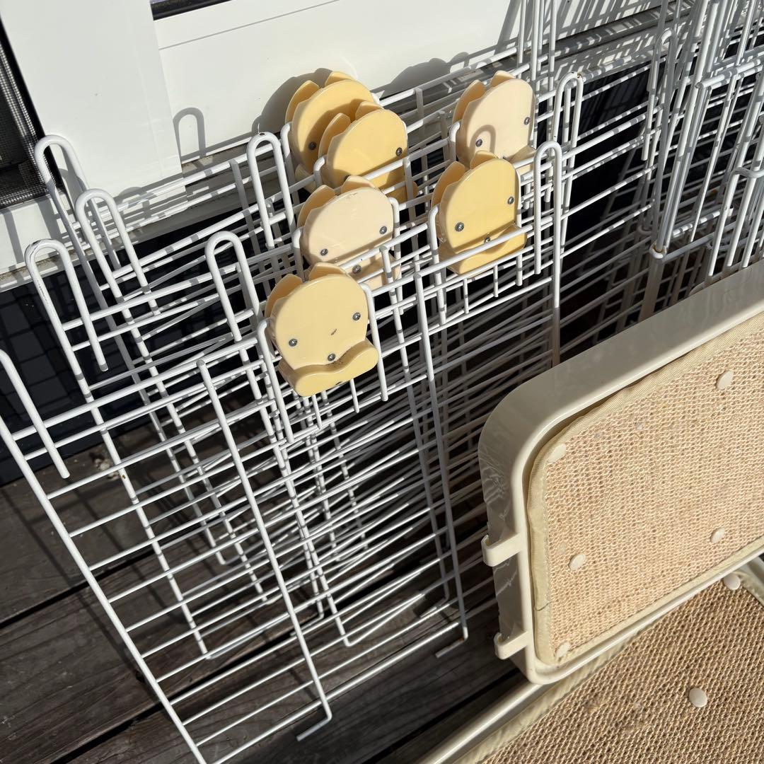 キャットケージ 3段 ハピネコ 2面扉 爪とぎステップ付 ハンモック付 猫ケージ