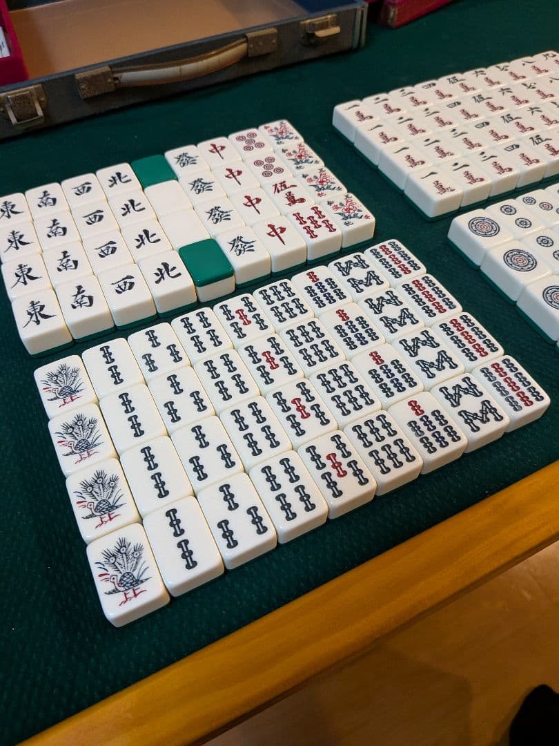 三栄製　関東書体 背緑　ジャンボ牌　下駄牌　レア