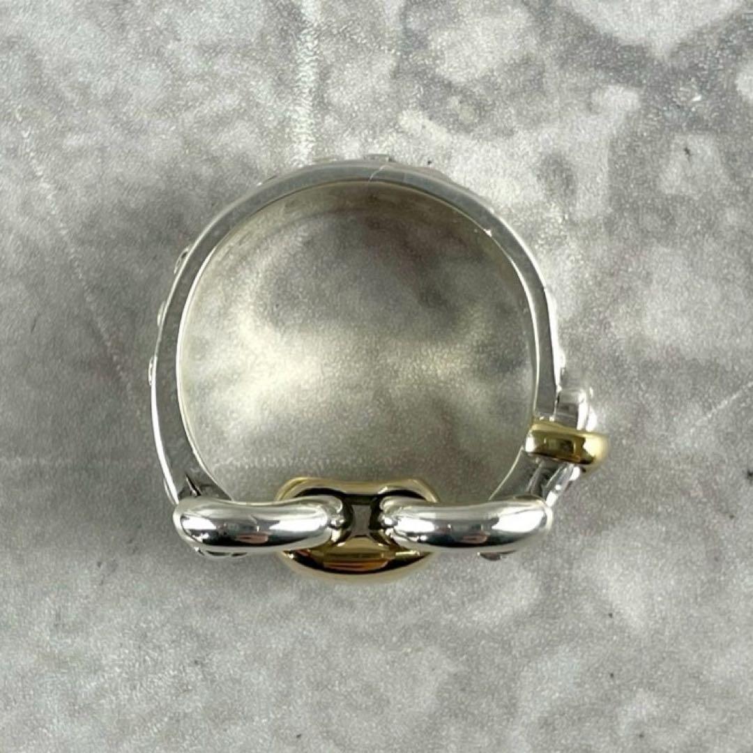 ■新品磨き済み■エルメス ベルトリング コンビ YG K18 SV #50