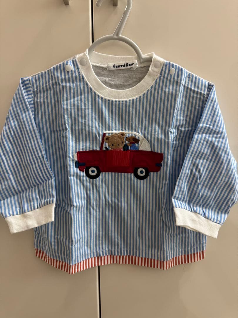 familiar ストライプ柄長袖Tシャツ