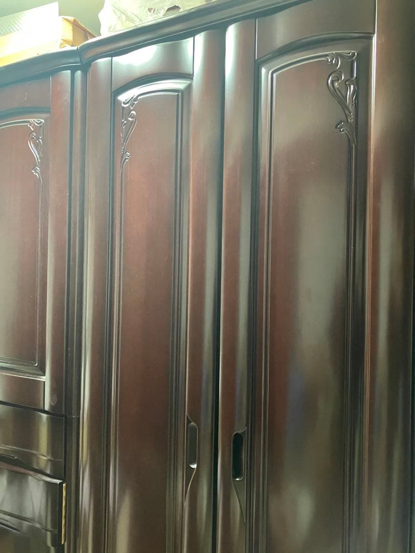 府中タンス　最高級洋箪笥　2枚扉　ブレザータンス　紫檀　桐　婚礼家具