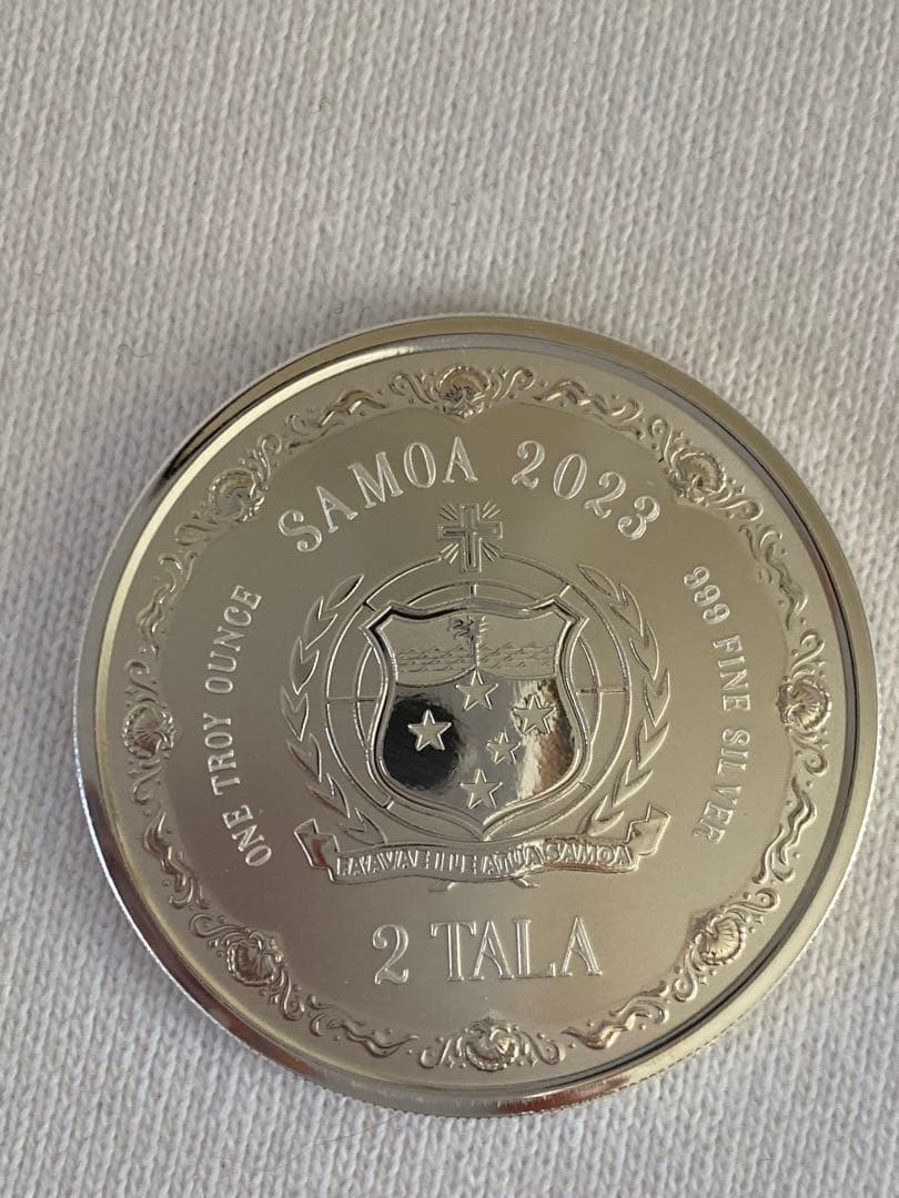 サモア 2023年 2タラ 銀貨 1oz 純銀 .999 人魚（母と娘）未使用