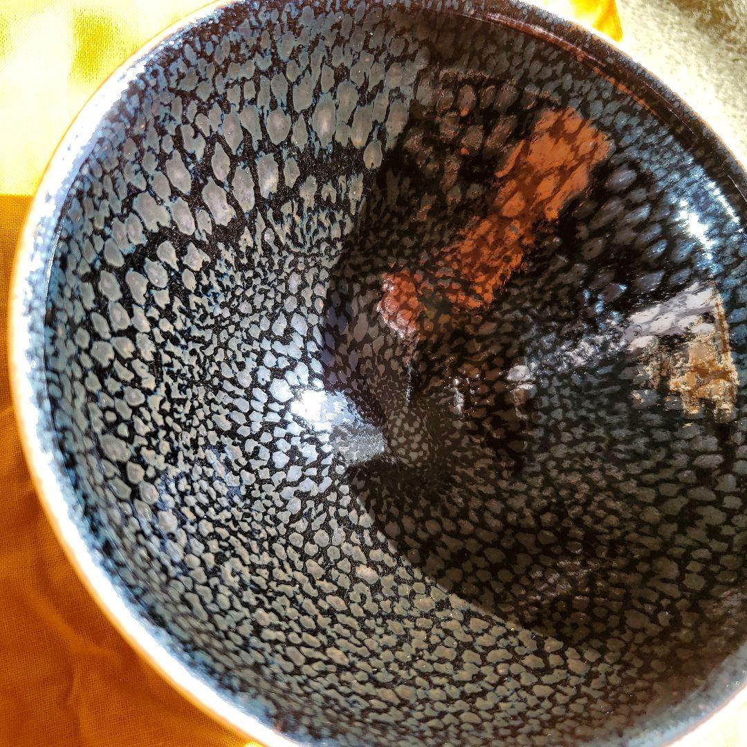 滴天目茶碗　和泉和法　 油滴天目茶碗　木箱入り 直径13センチくらい