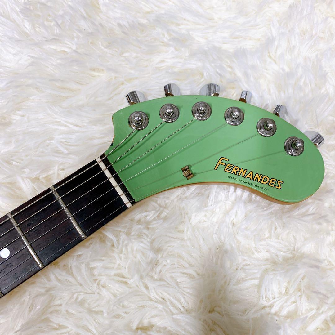 メンテ済 フェルナンデス ZO-3 ミントグリーン アンプ内蔵ギター