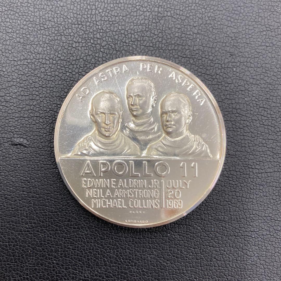 Apollo 11 記念メダル 999 LOMBARD製 ケース付 アポロ11号