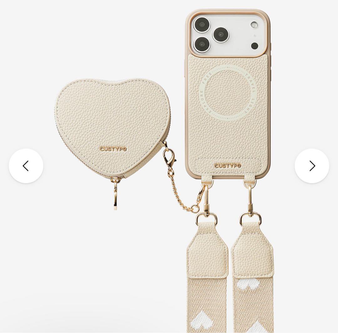CUSTYPE ハート型ポーチ付きiPhone13Pro ケース