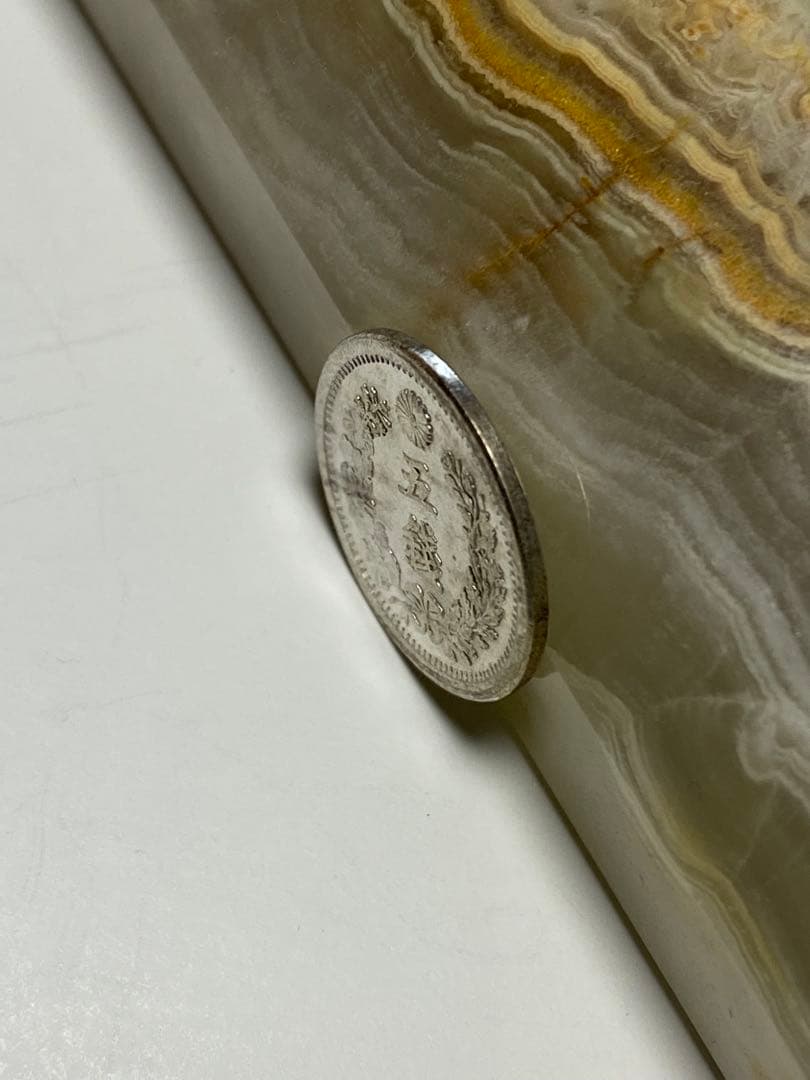 竜５銭銀貨、未使用、古銭、銀貨、貨幣