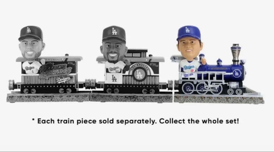 【大谷翔平、ベッツ、フリーマン】ドジャース急行列車ボブルヘッド！3個セット
