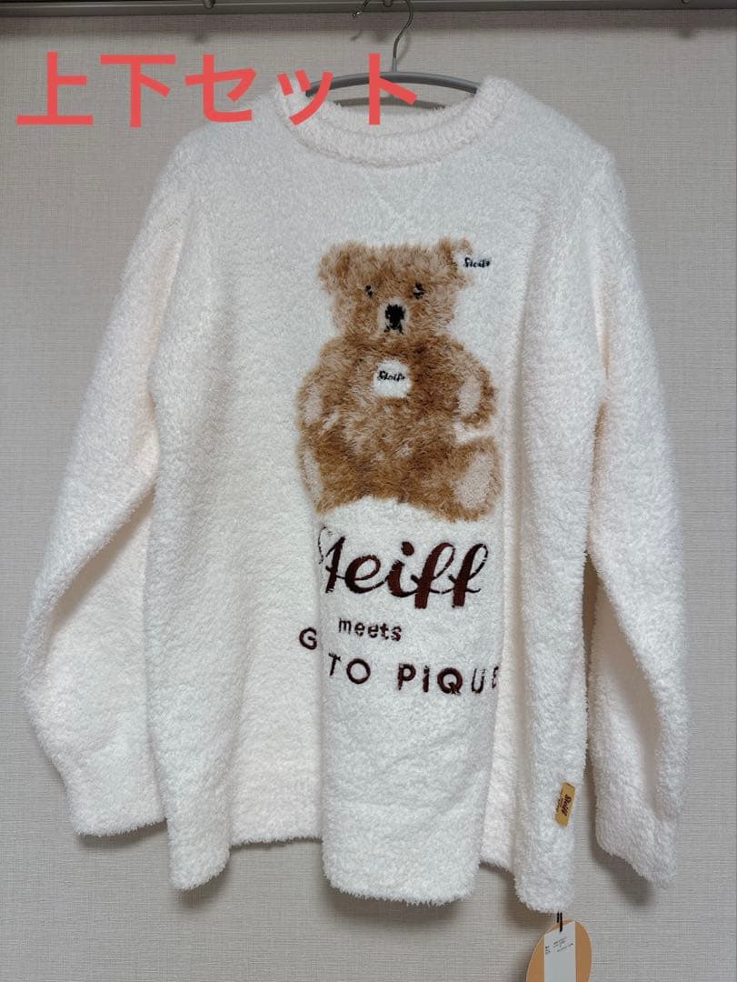 セットアップ ジェラートピケ 【Steiff】Jamesジャガードプルオーバー白