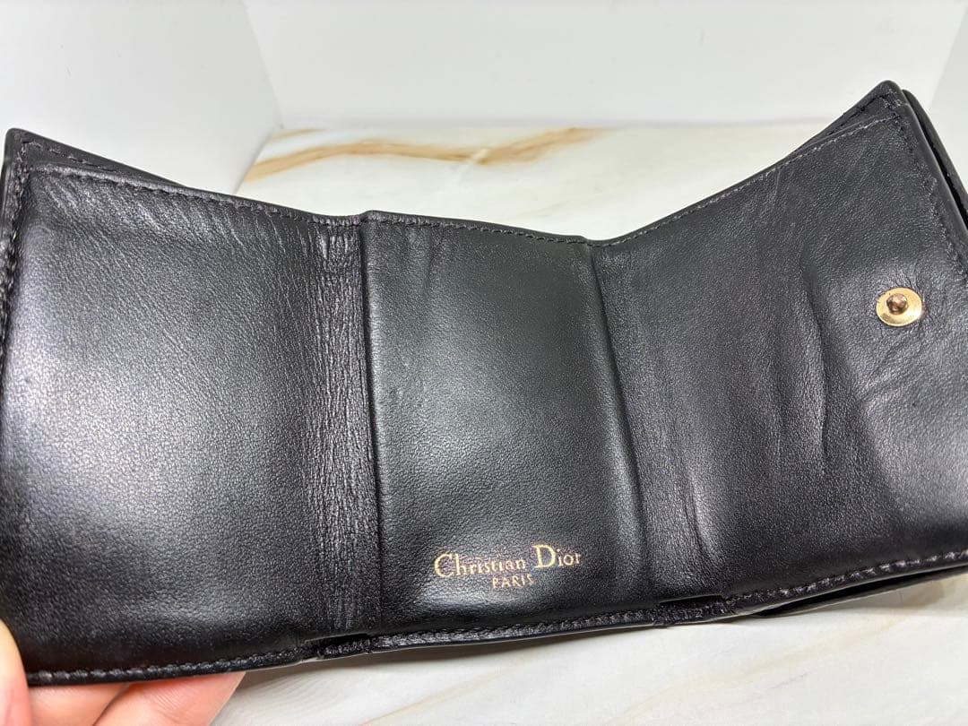 Dior カロ ブラック 三つ折り財布