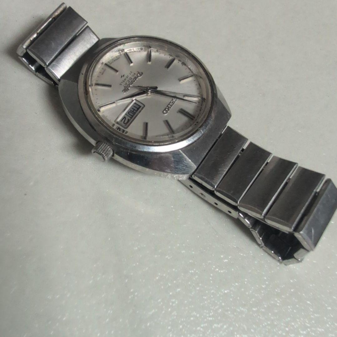 SEIKO プレスマチック 自動巻き時計 シルバー　27石