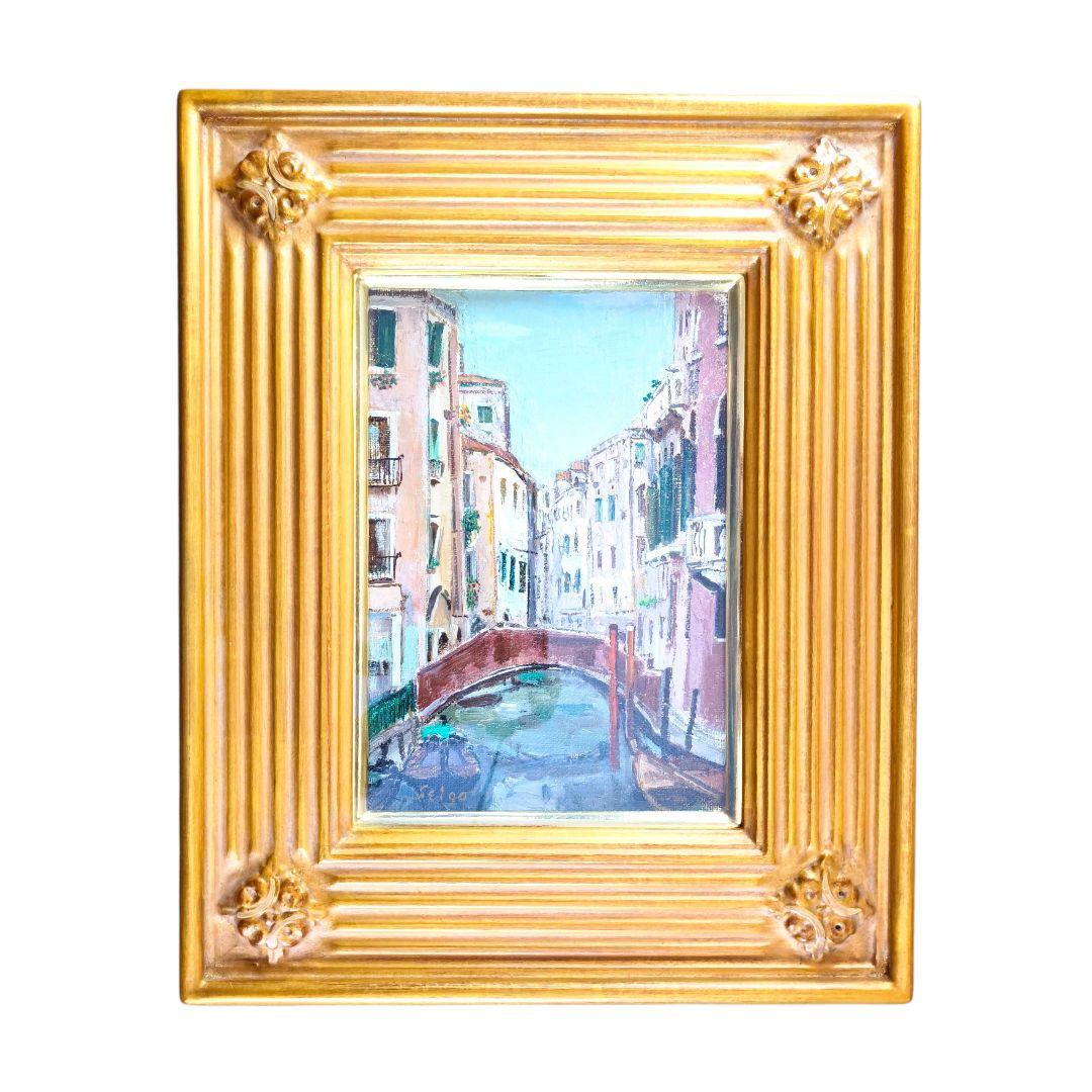 水路 廣畑正剛 絵画 風景画 油彩画 Felgor 金額縁