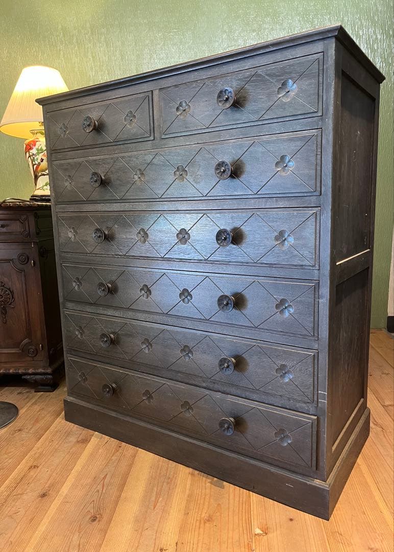 チェスト 木彫り インテリア 箪笥 昭和レトロ ビンテージ