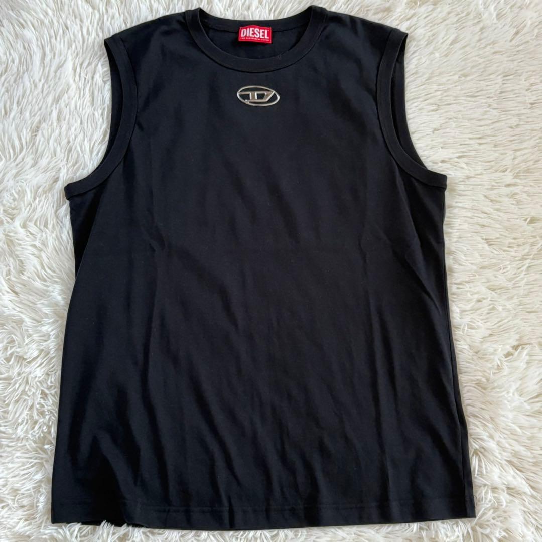 【極美品】DIESEL ディーゼル ノースリーブ タンクトップ オーバルD