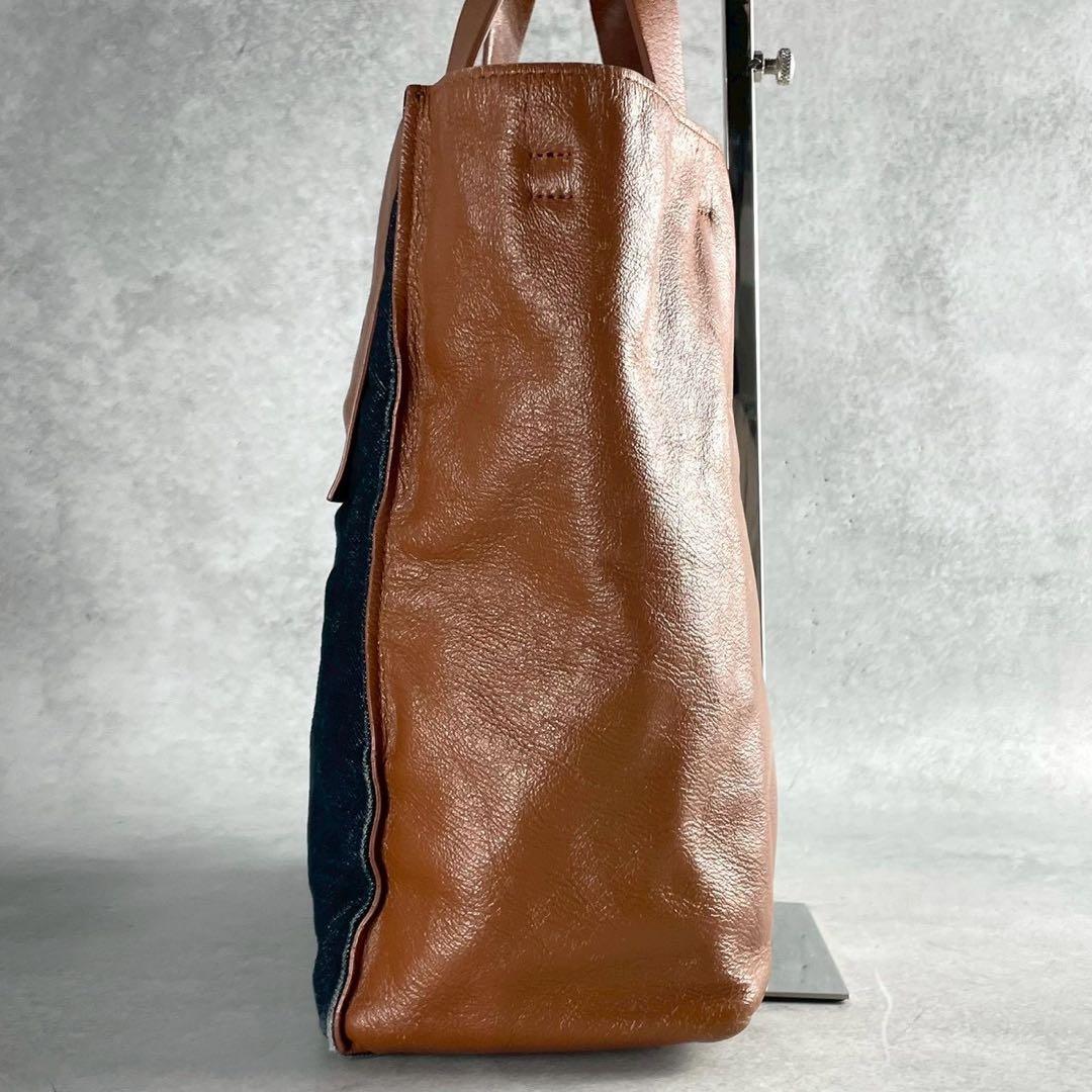 美品✨MARNI MUSEO SOFT デニム レザー A4可 トートバッグ