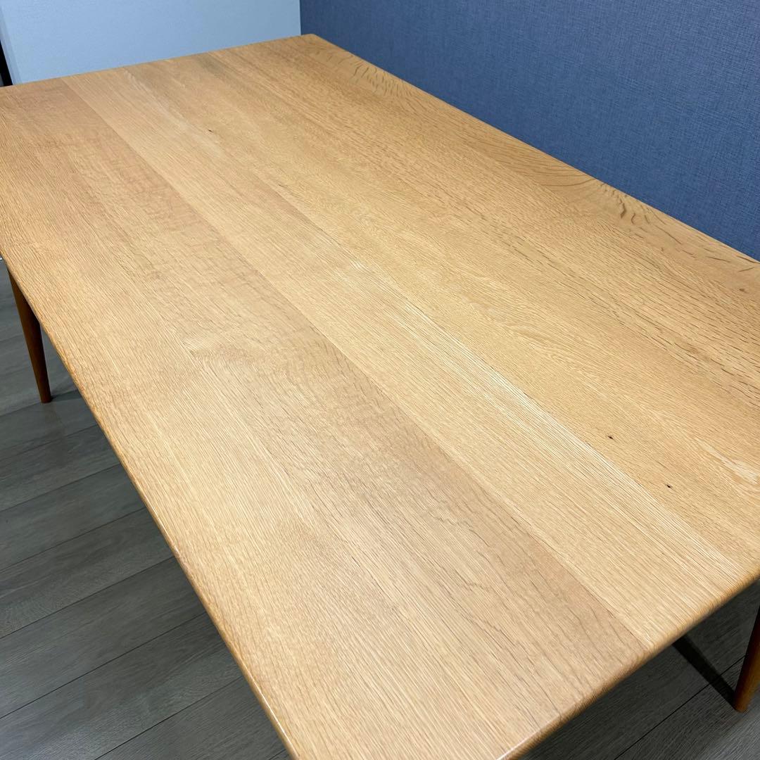 【とろろ】日進木工　ホワイトウッド木製ダイニングテーブル 150×85cm