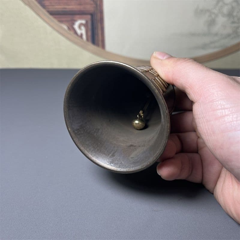 銅器 仏教法器 天蓬帝鐘 天蓬鈴 三清鈴 三叉金剛鈴 手振り鈴 銅鈴工芸品 置物