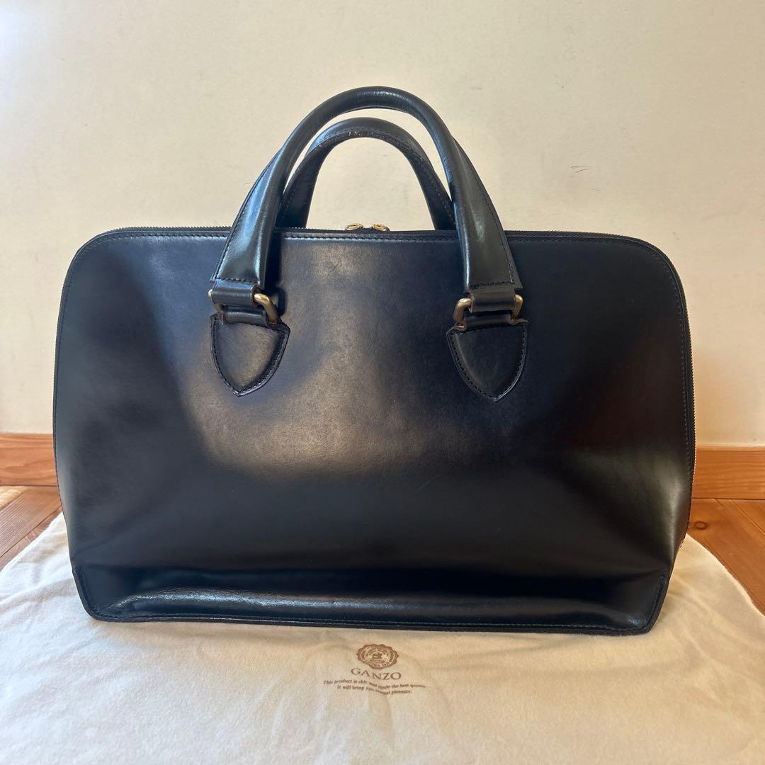 美品！GANZO レザー ビジネスバッグ/ブラック