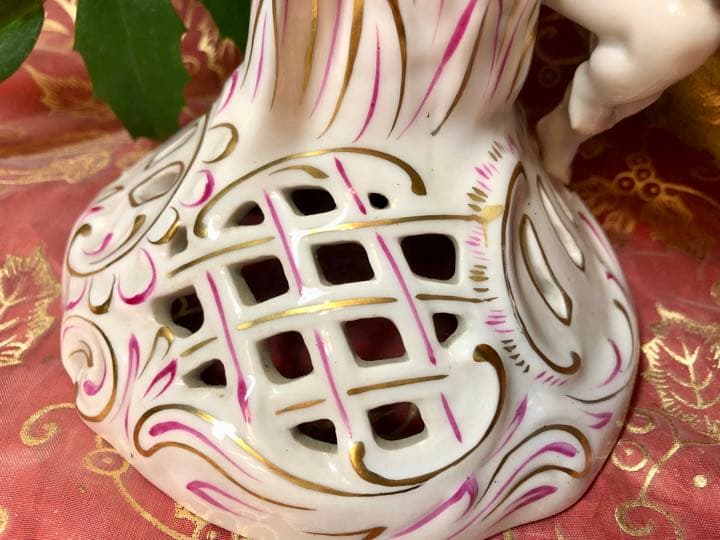 ☆Ｘ'mas ヘレンド★エンジェル天使のキャンドルスタンド★透かしオープンワーク