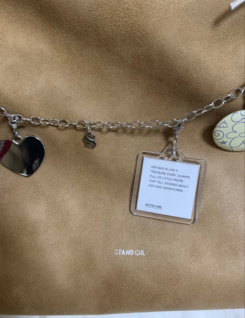 STAND OILベージュ スエード ショルダーバッグ